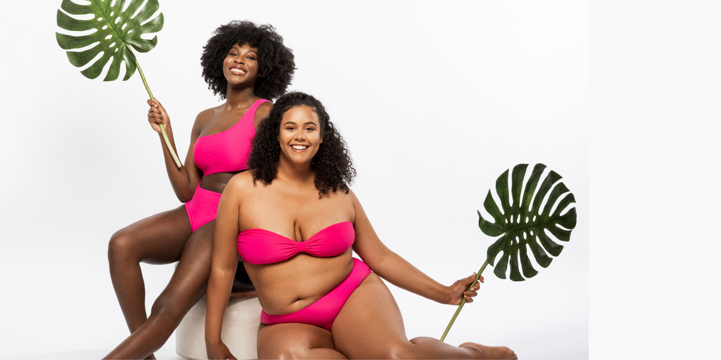 crescent bleu swimwear to love, Flo monokini, Simone bikini top & Essential brief in a pop of pink, crafted in premium ECONYL® fiber, with a luxe feel and fit just for you. 
