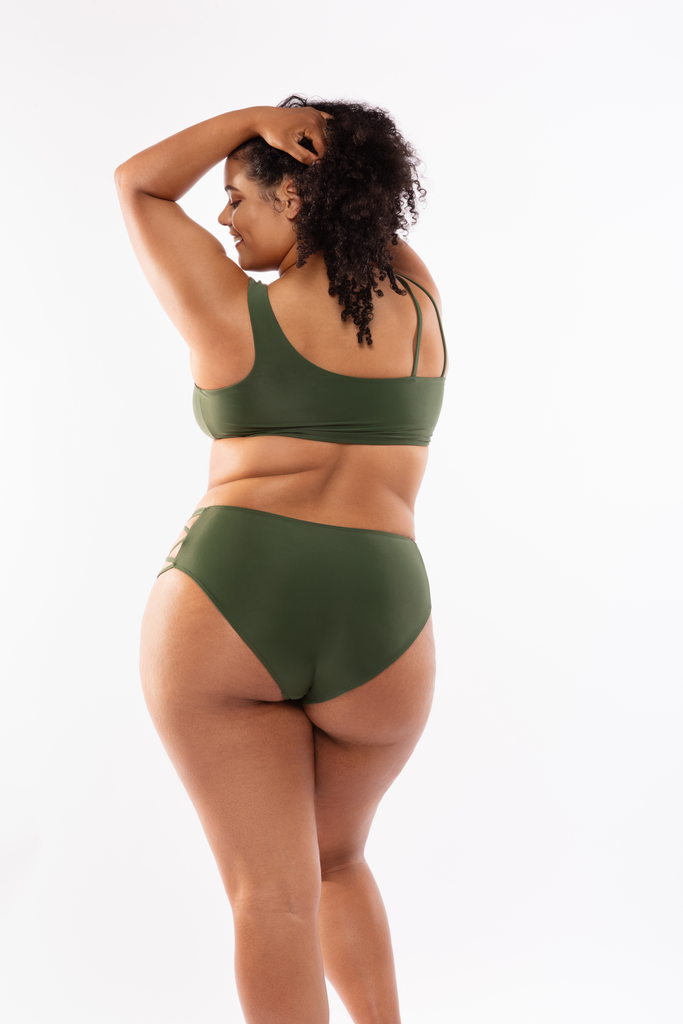strappy high-waisted brief for women made from sustainable fabric back