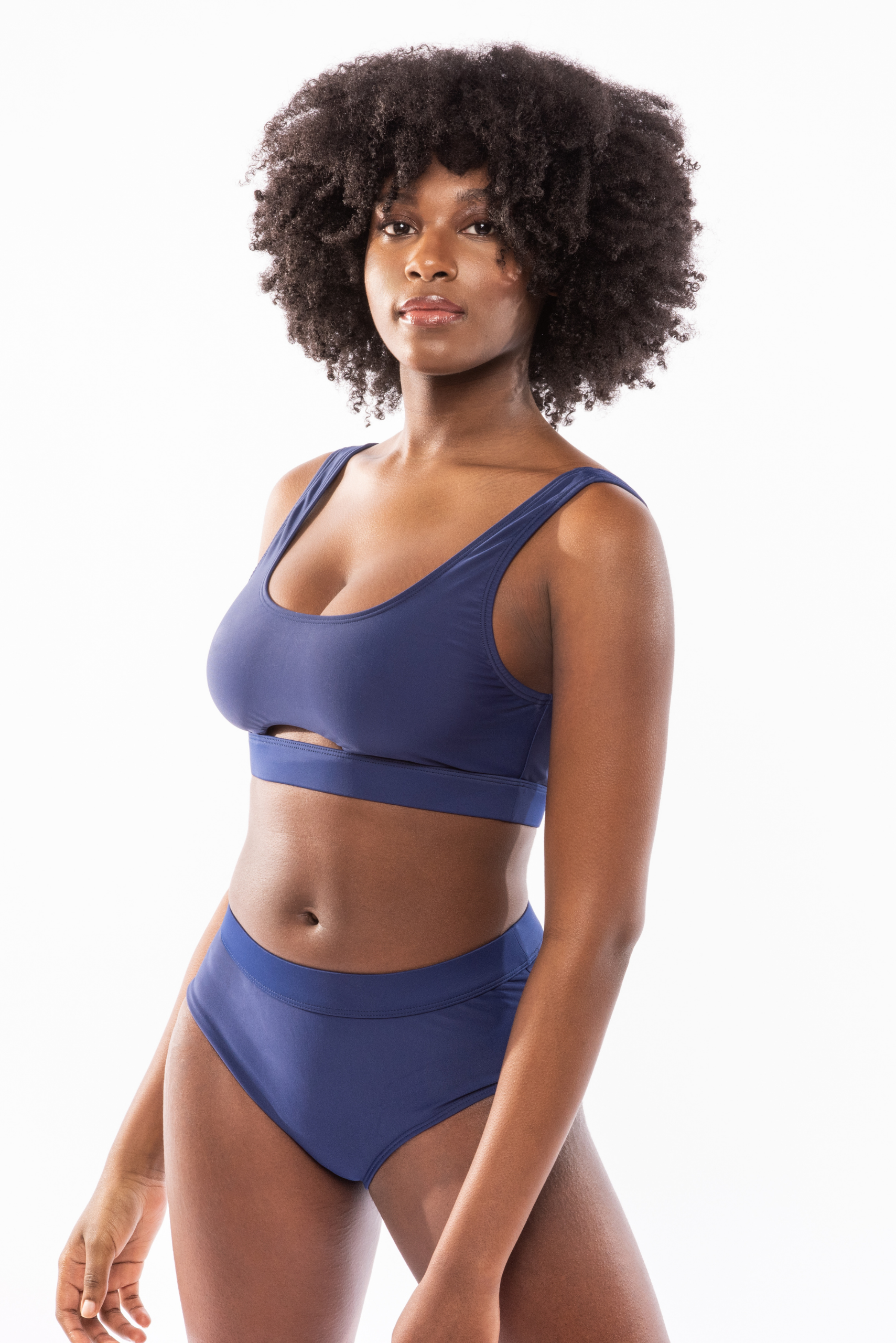 Dark blue top bikini top